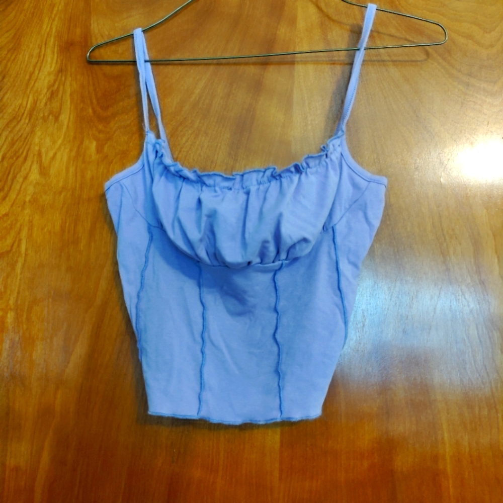 Frilly Purple Crop Top